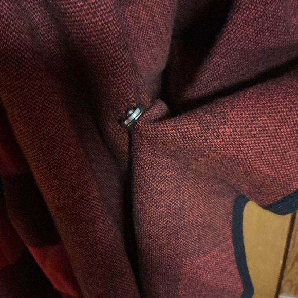 Kensie Red Black Buffalo Plaid Open Front Poncho Wrap One Size NWT - Picture 4 of 11